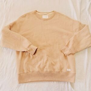Hollister Men's Crewneck Sweatshirt in Light Beige